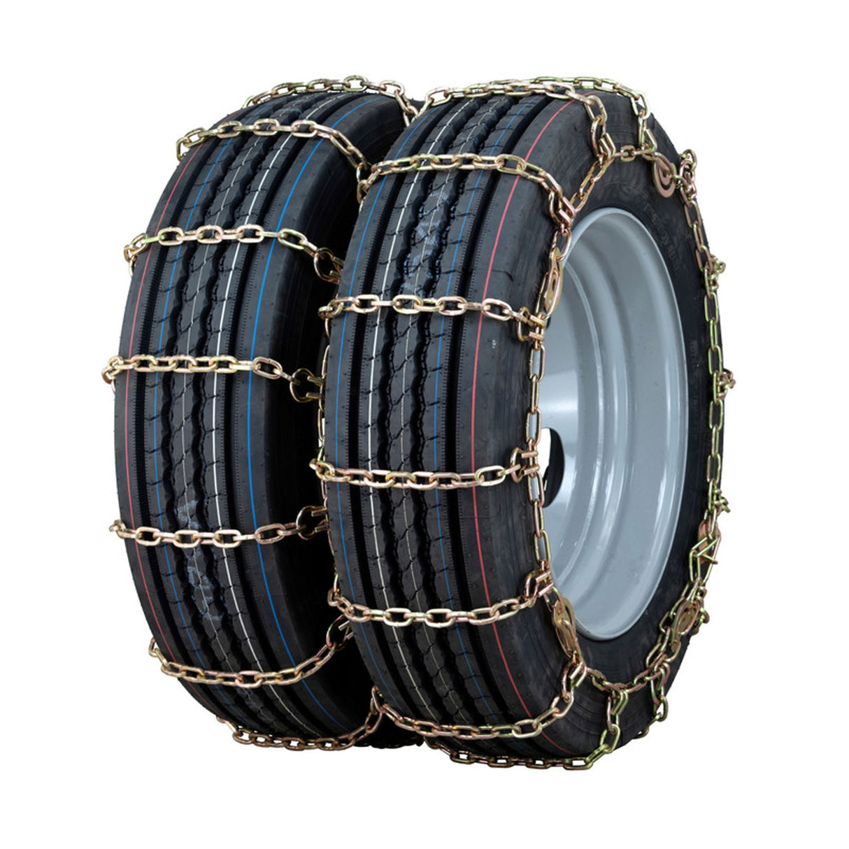 11-24.5QualityChainMediumTruckDualTripleTwistedSquareLinkAlloyCam-1Pair