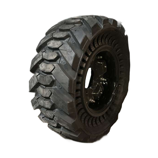 12-16.5CW12PRF141A2GalileoSKIDCUPLeft0"OffsetAirlessWheelAssemblyR-4(Tire&Wheel)